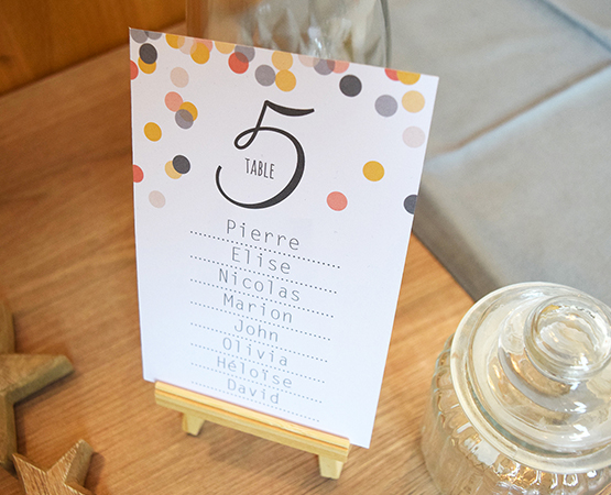 Fiche Plan De Table Papeterie Mariage G