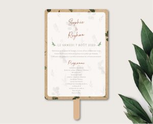 papeterie mariage green feuillage