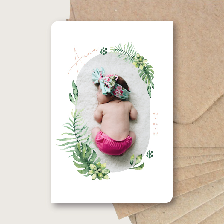 Faire Part De Naissance Bebe Tropical